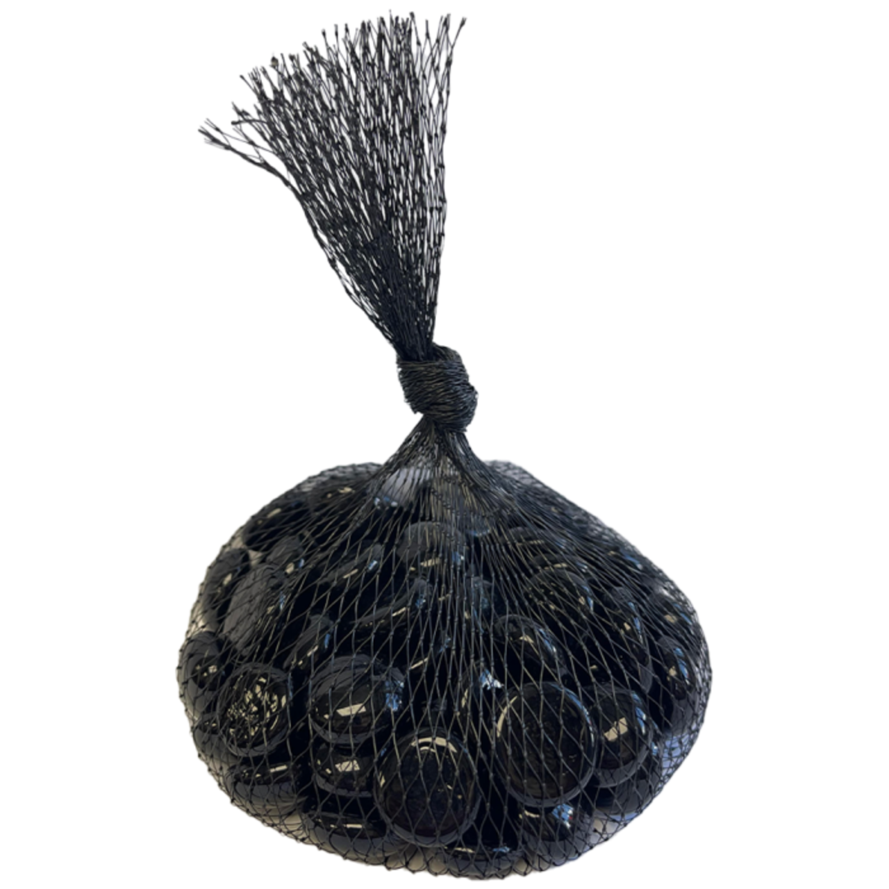 Black Glass Nuggets - 12oz Bag - Flat Glass Gems/Beads - Decorative Glass Stones - Great for Mosaics and Other Glass Projects